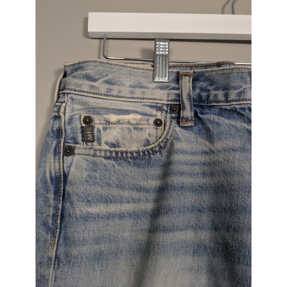 Abercrombie & Fitch Jeans 30x32 Bootcut Fit Light Wash Men's Distressed Y2K... - Picture 2 of 11
